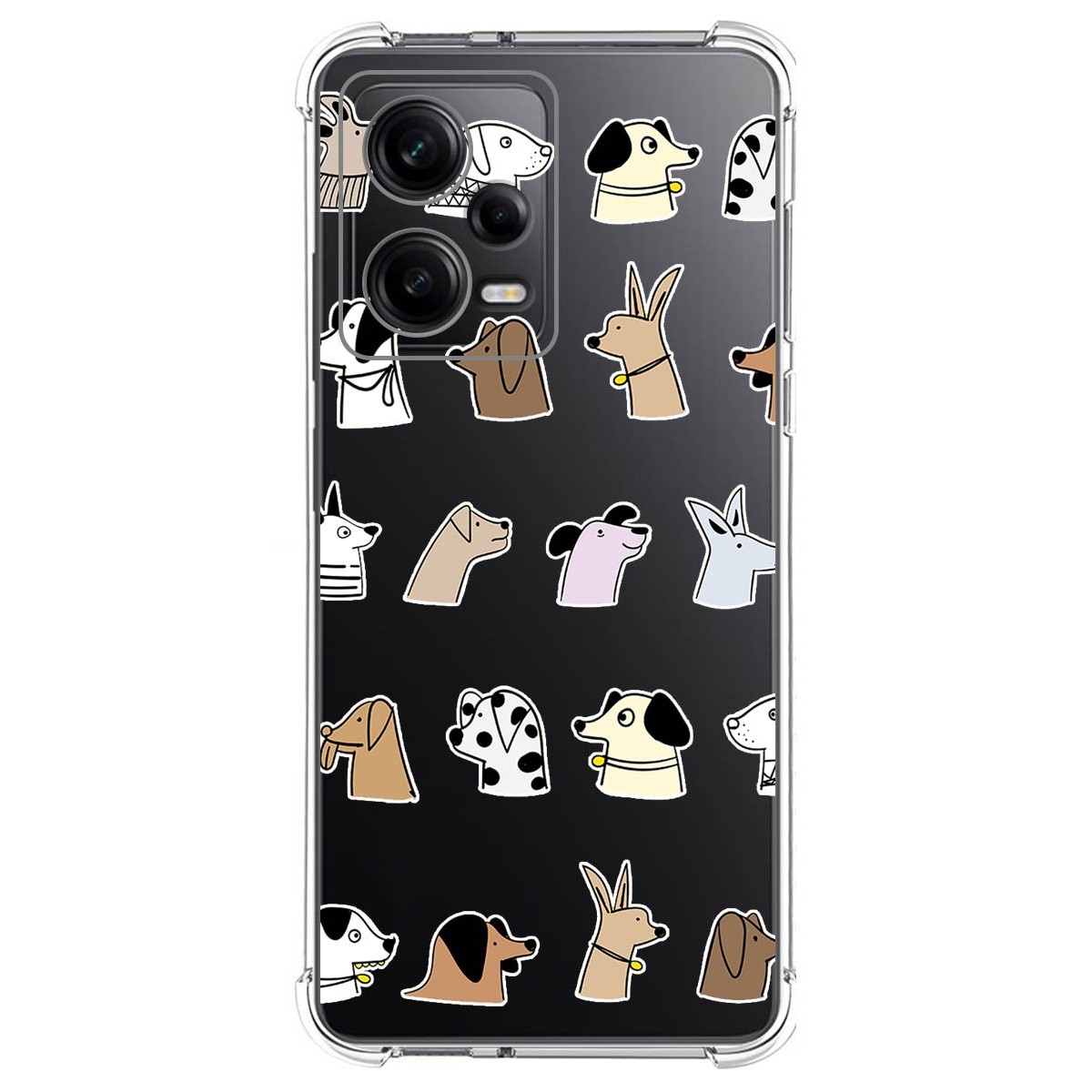 Funda Silicona Antigolpes compatible con Xiaomi Redmi Note 12 Pro 5G diseño Perros Dibujos