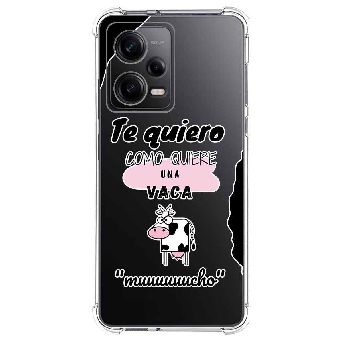 Funda Silicona Antigolpes compatible con Xiaomi Redmi Note 12 Pro 5G diseño Vaca Dibujos