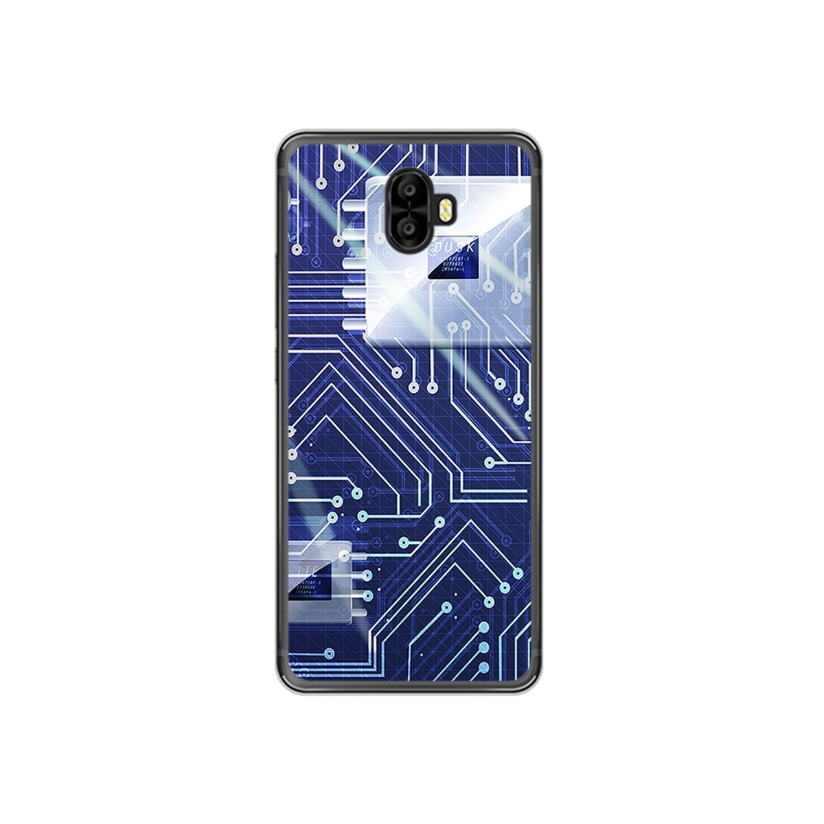 Funda Gel Tpu para Oukitel K8000 Diseño Circuito Dibujos