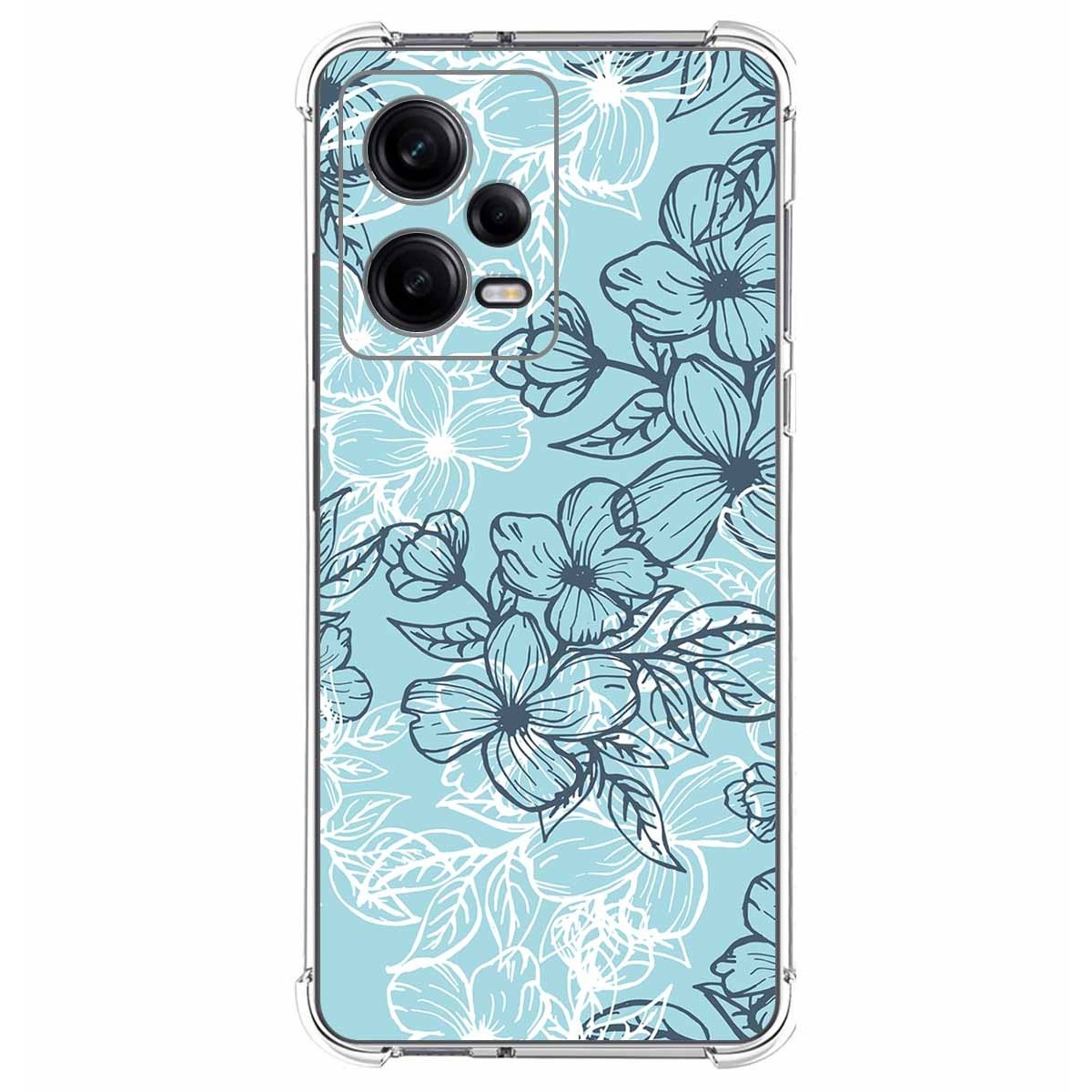 Funda Silicona Antigolpes compatible con Xiaomi Redmi Note 12 Pro 5G diseño Flores 03 Dibujos