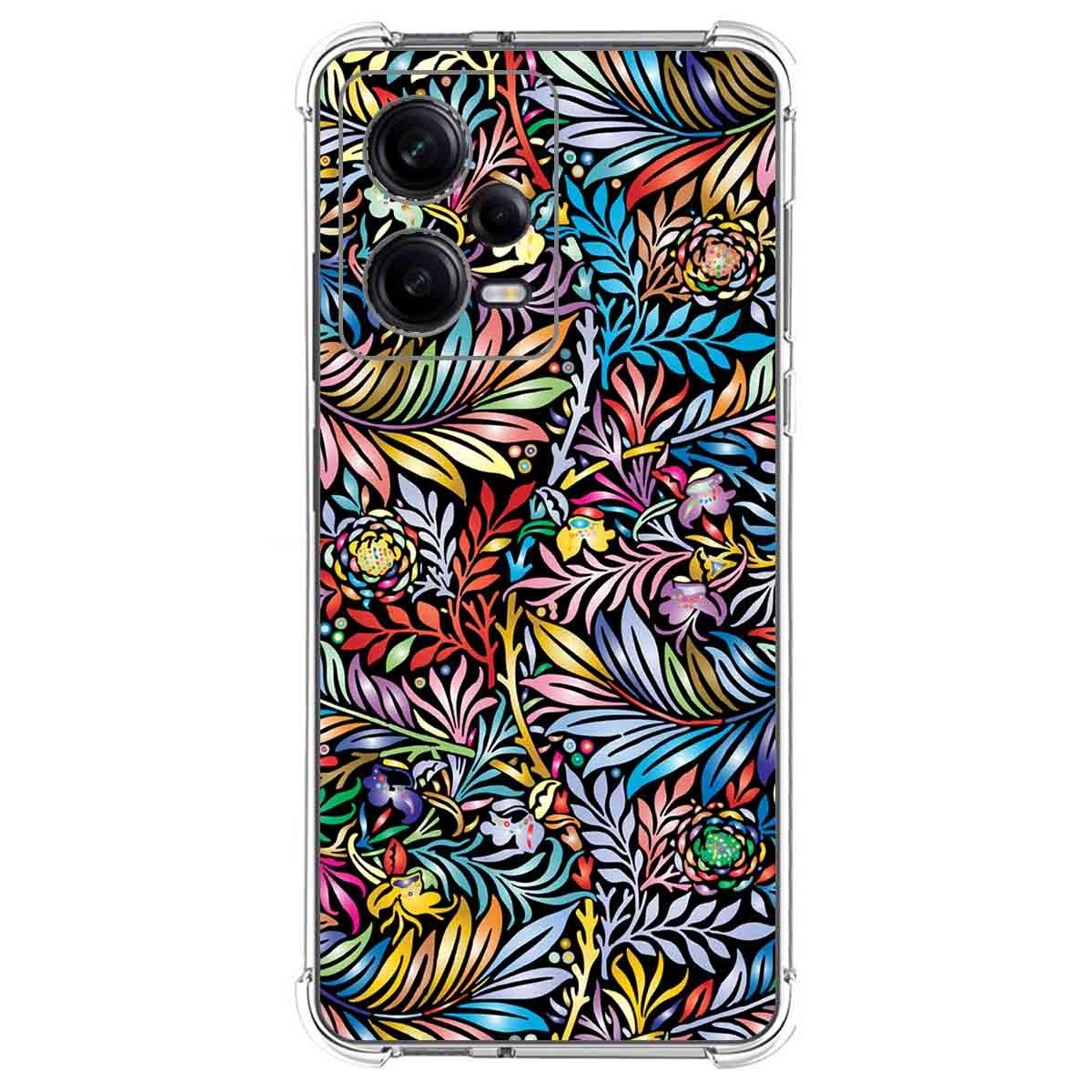 Funda Silicona Antigolpes compatible con Xiaomi Redmi Note 12 Pro 5G diseño Flores 04 Dibujos