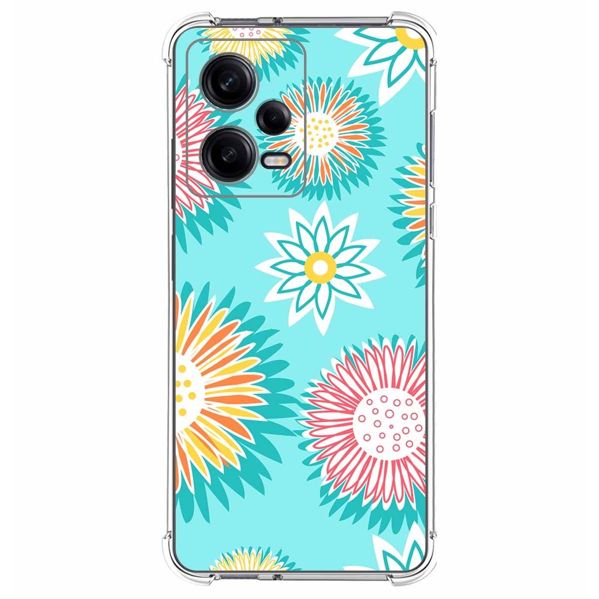Funda Silicona Antigolpes compatible con Xiaomi Redmi Note 12 Pro 5G diseño Flores 05 Dibujos
