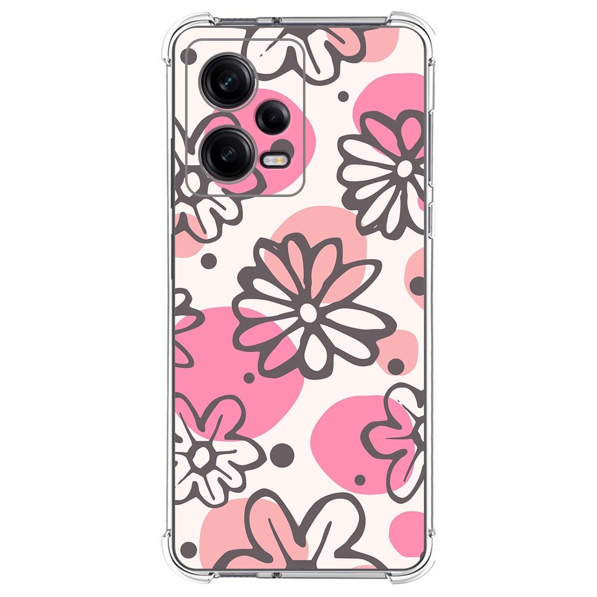 Funda Silicona Antigolpes compatible con Xiaomi Redmi Note 12 Pro 5G diseño Flores 09 Dibujos