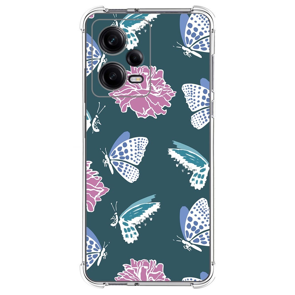 Funda Silicona Antigolpes compatible con Xiaomi Redmi Note 12 Pro 5G diseño Flores 10 Dibujos