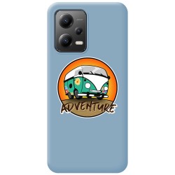 Funda Silicona Líquida Azul compatible con Xiaomi Redmi Note 12 5G diseño Adventure Dibujos