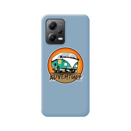 Funda Silicona Líquida Azul compatible con Xiaomi Redmi Note 12 5G diseño Adventure Dibujos