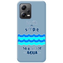 Funda Silicona Líquida Azul compatible con Xiaomi Redmi Note 12 5G diseño Agua Dibujos