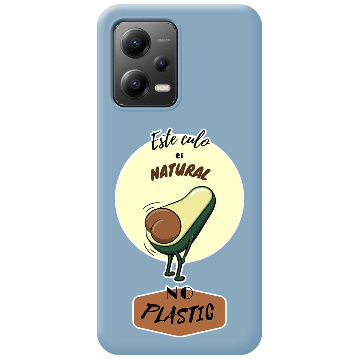 Funda Silicona Líquida Azul compatible con Xiaomi Redmi Note 12 5G diseño Culo Natural Dibujos