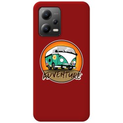 Funda Silicona Líquida Roja compatible con Xiaomi Redmi Note 12 5G diseño Adventure Dibujos