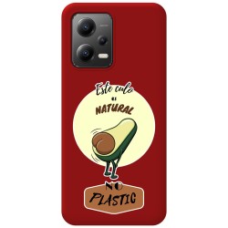 Funda Silicona Líquida Roja compatible con Xiaomi Redmi Note 12 5G diseño Culo Natural Dibujos