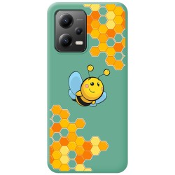 Funda Silicona Líquida Verde compatible con Xiaomi Redmi Note 12 5G diseño Abeja Dibujos