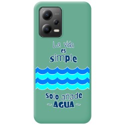 Funda Silicona Líquida Verde compatible con Xiaomi Redmi Note 12 5G diseño Agua Dibujos