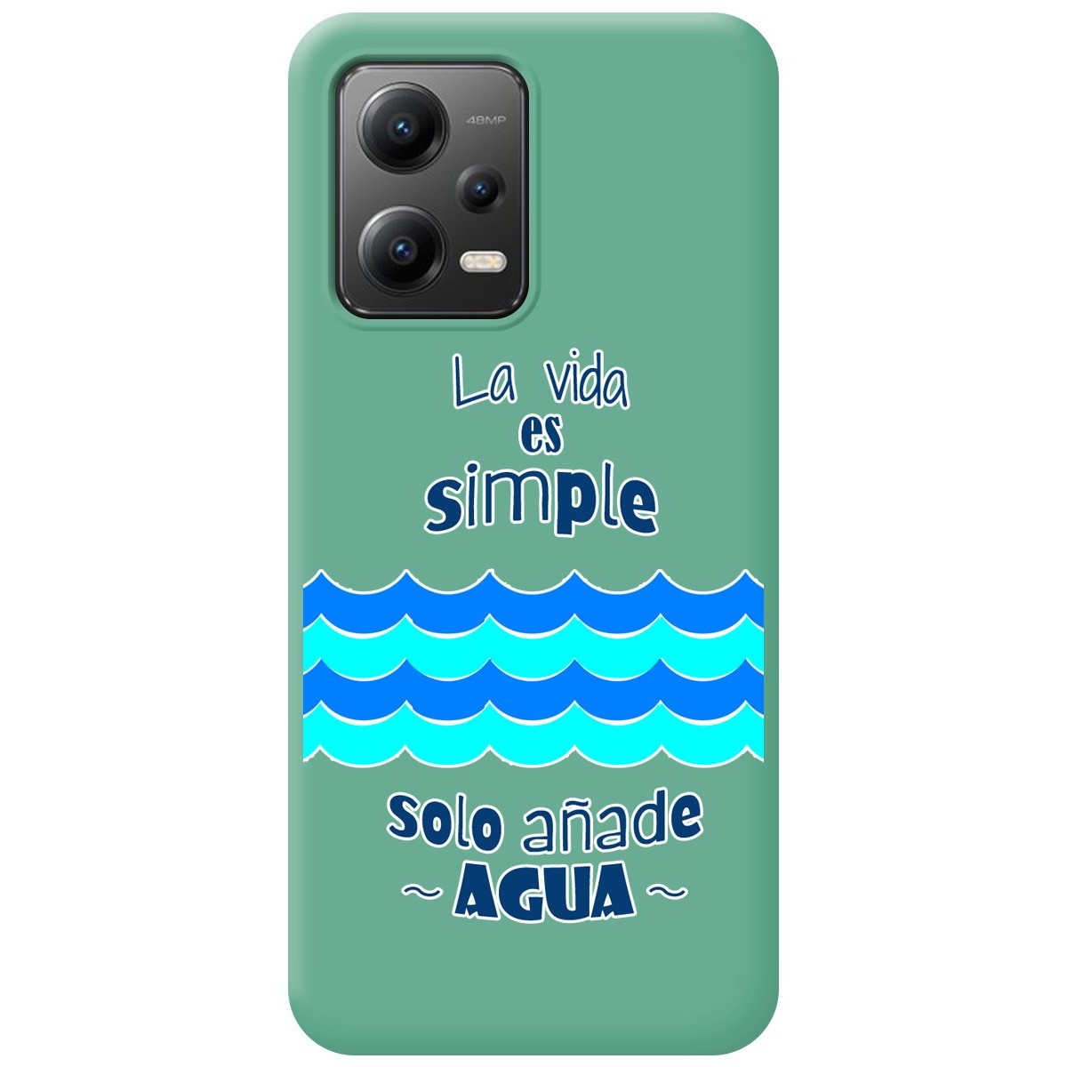Funda Silicona Líquida Verde compatible con Xiaomi Redmi Note 12 5G diseño Agua Dibujos