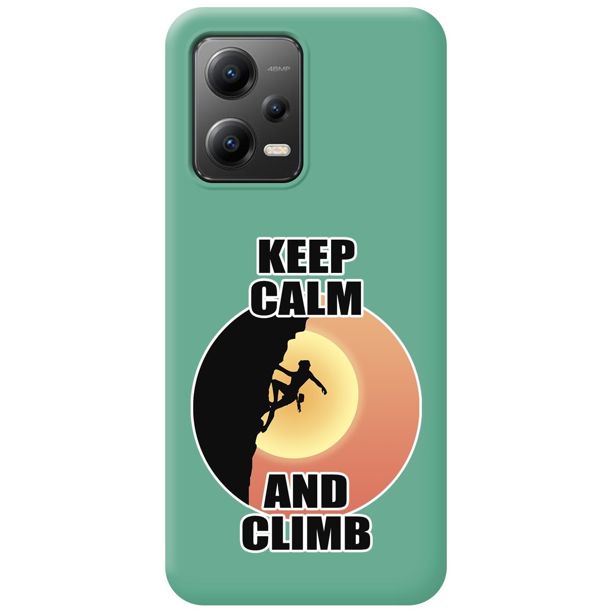 Funda Silicona Líquida Verde compatible con Xiaomi Redmi Note 12 5G diseño Mujer Escalada Dibujos