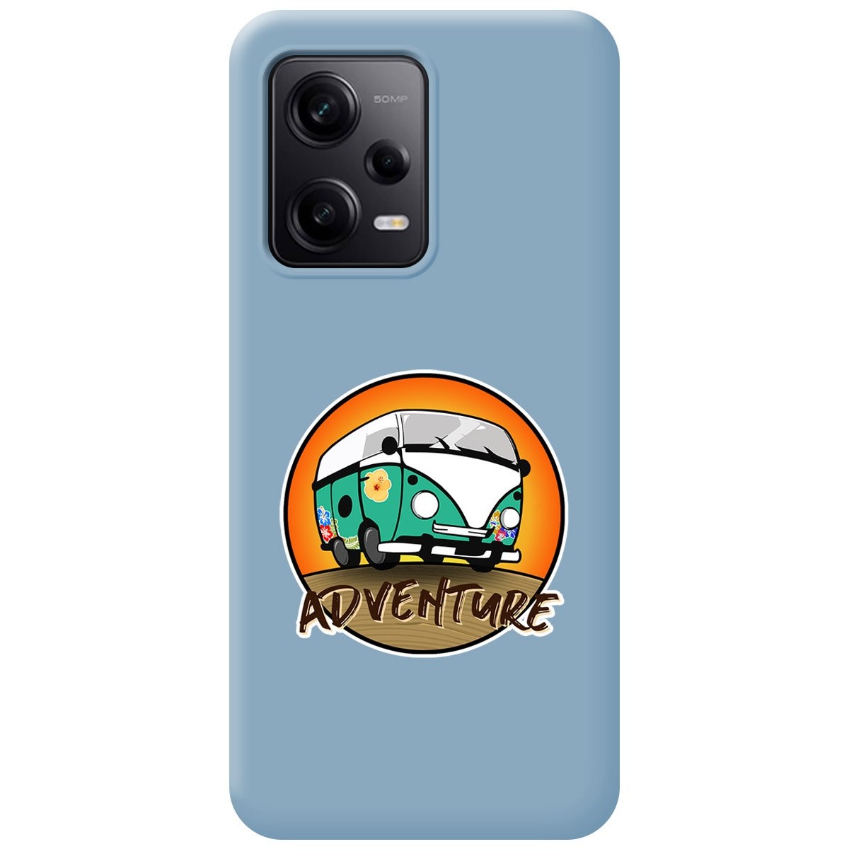 Funda Silicona Líquida Azul compatible con Xiaomi Redmi Note 12 Pro 5G diseño Adventure Dibujos