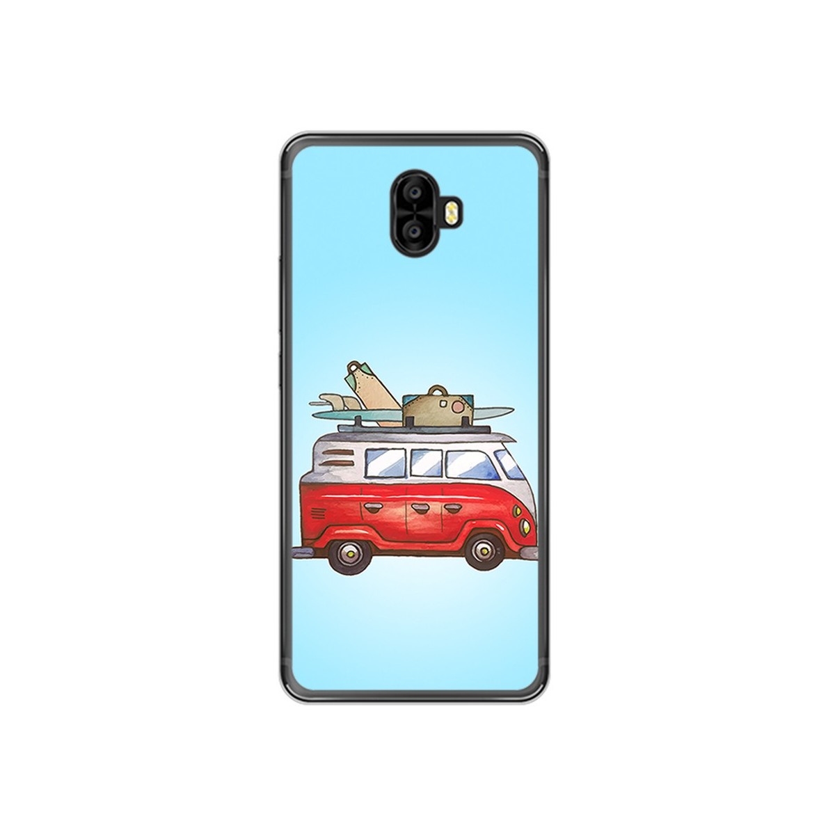 Funda Gel Tpu para Oukitel K8000 Diseño Furgoneta Dibujos