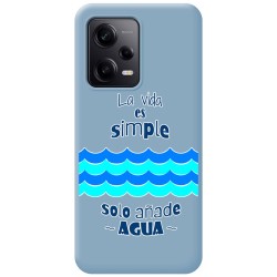 Funda Silicona Líquida Azul compatible con Xiaomi Redmi Note 12 Pro 5G diseño Agua Dibujos