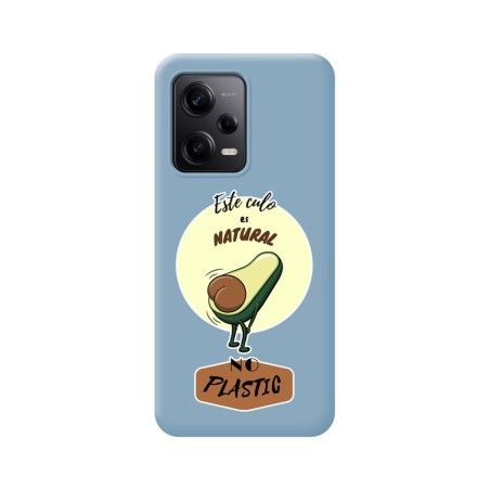 Funda Silicona Líquida Azul compatible con Xiaomi Redmi Note 12 Pro 5G diseño Culo Natural Dibujos
