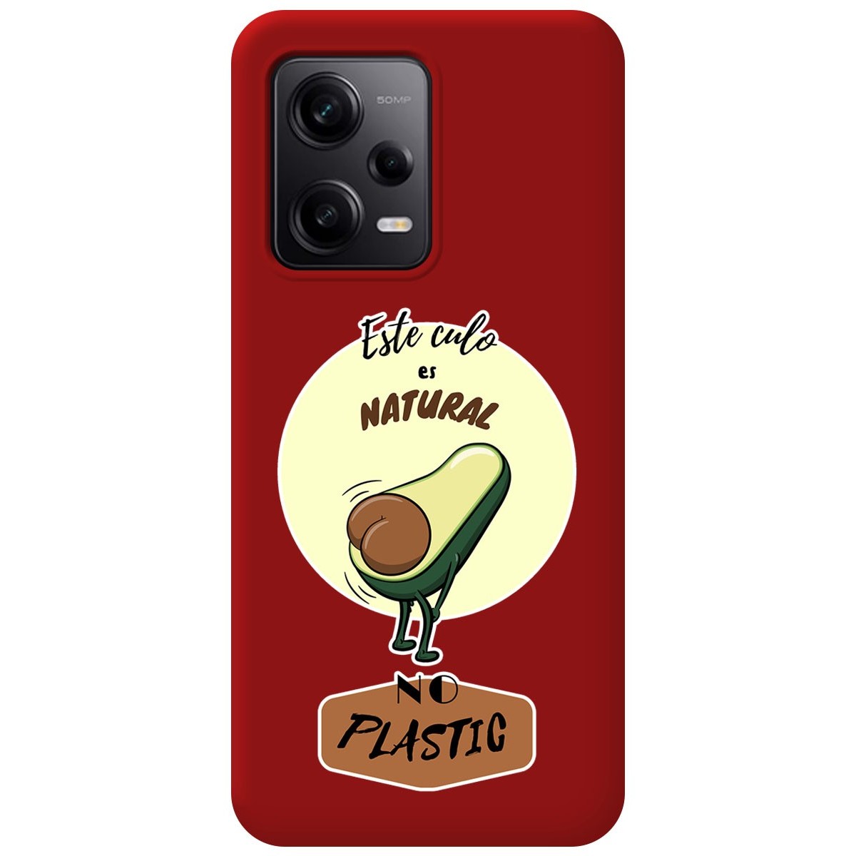 Funda Silicona Líquida Roja compatible con Xiaomi Redmi Note 12 Pro 5G diseño Culo Natural Dibujos