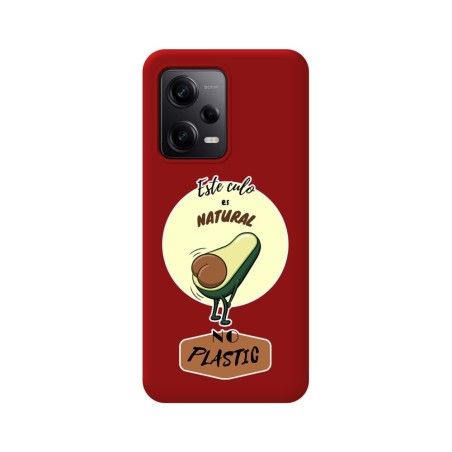 Funda Silicona Líquida Roja compatible con Xiaomi Redmi Note 12 Pro 5G diseño Culo Natural Dibujos