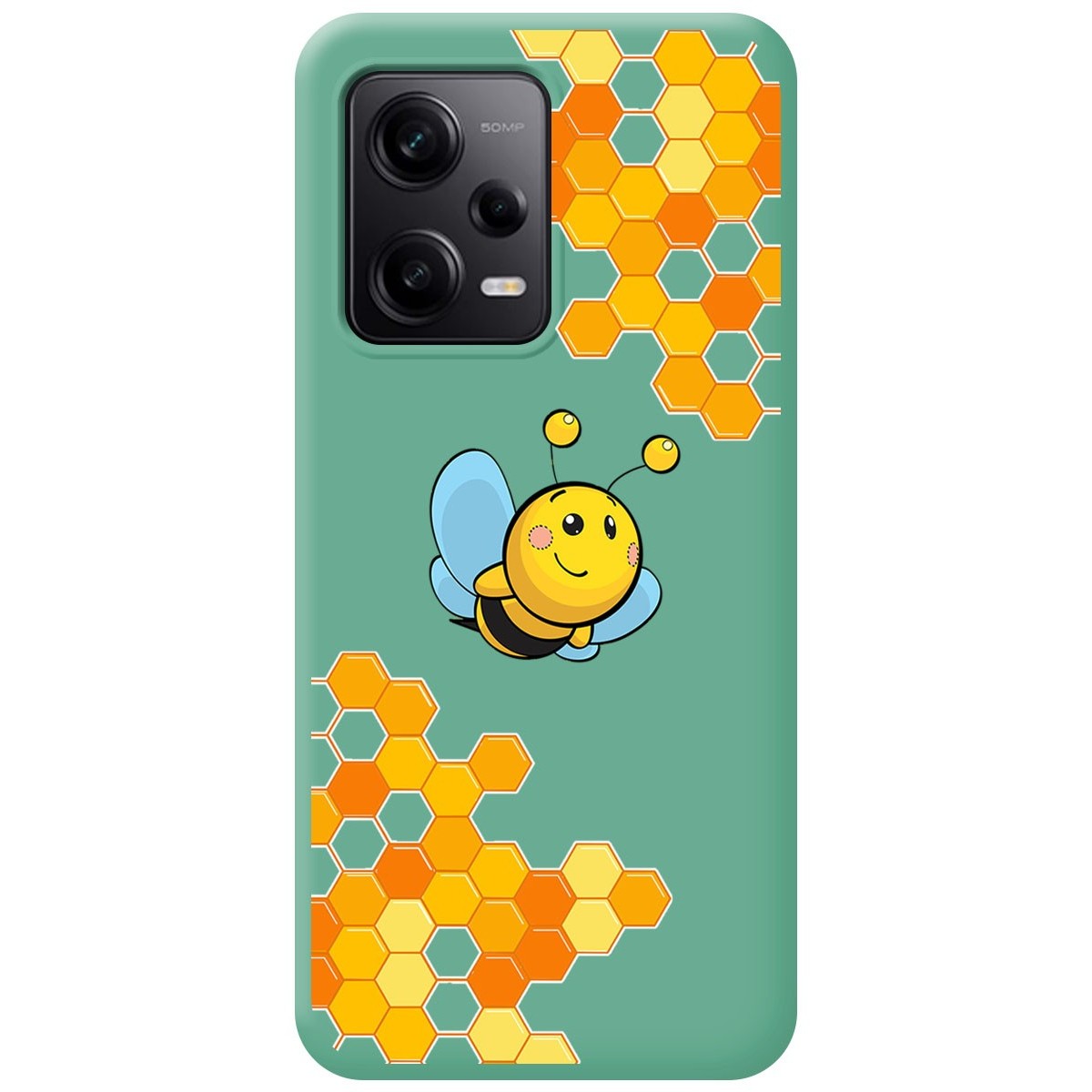 Funda Silicona Líquida Verde compatible con Xiaomi Redmi Note 12 Pro 5G diseño Abeja Dibujos