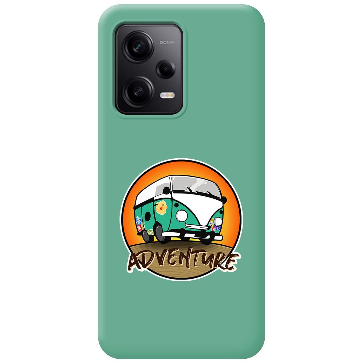 Funda Silicona Líquida Verde compatible con Xiaomi Redmi Note 12 Pro 5G diseño Adventure Dibujos