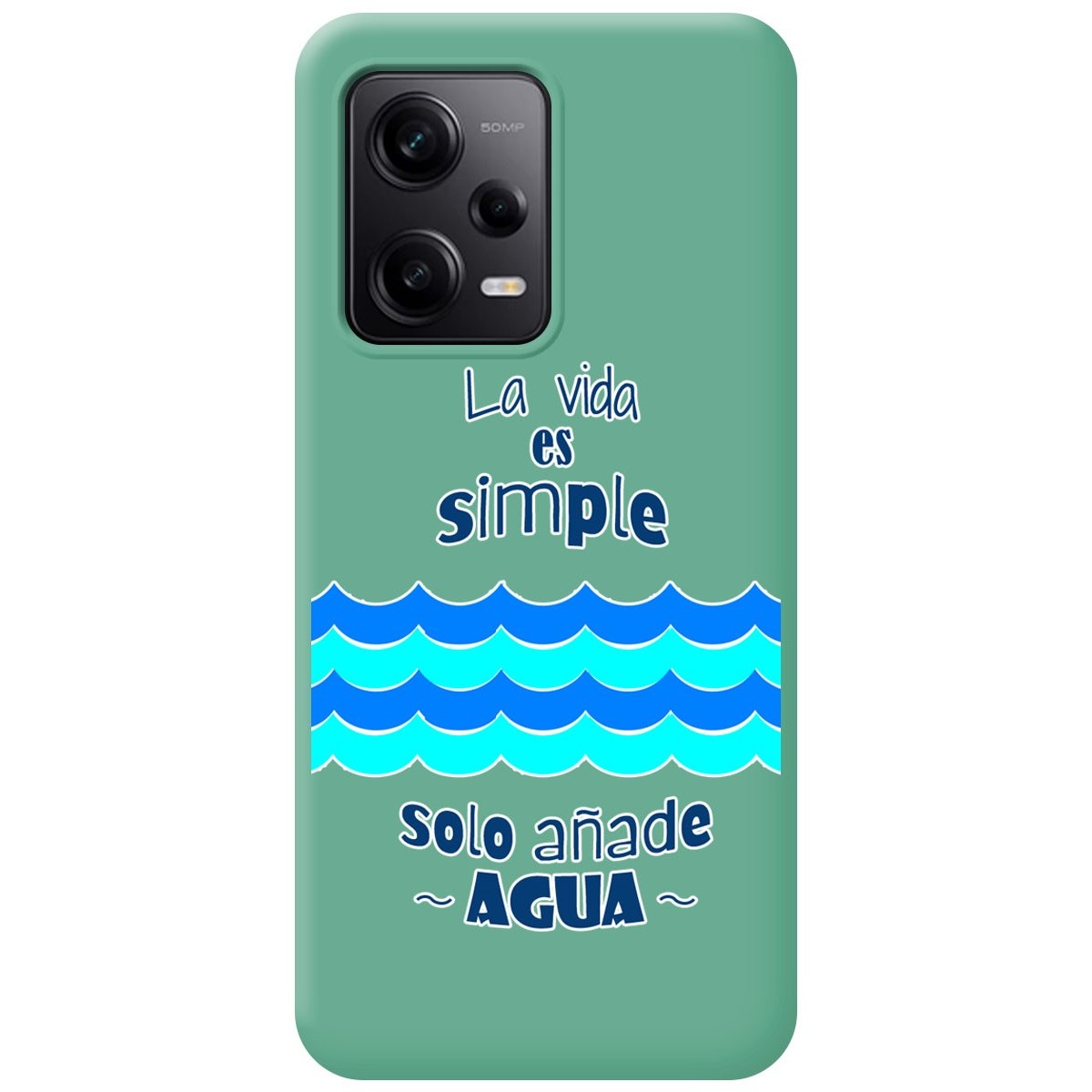 Funda Silicona Líquida Verde compatible con Xiaomi Redmi Note 12 Pro 5G diseño Agua Dibujos