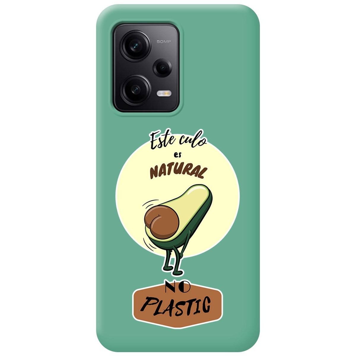 Funda Silicona Líquida Verde compatible con Xiaomi Redmi Note 12 Pro 5G diseño Culo Natural Dibujos