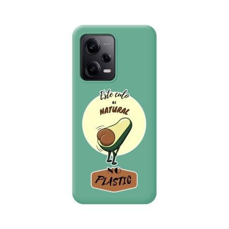 Funda Silicona Líquida Verde compatible con Xiaomi Redmi Note 12 Pro 5G diseño Culo Natural Dibujos