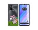 Funda Silicona Transparente para Blackview A50 diseño Conejo Dibujos