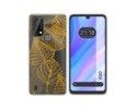 Funda Silicona Transparente para Blackview A50 diseño Hojas Dibujos
