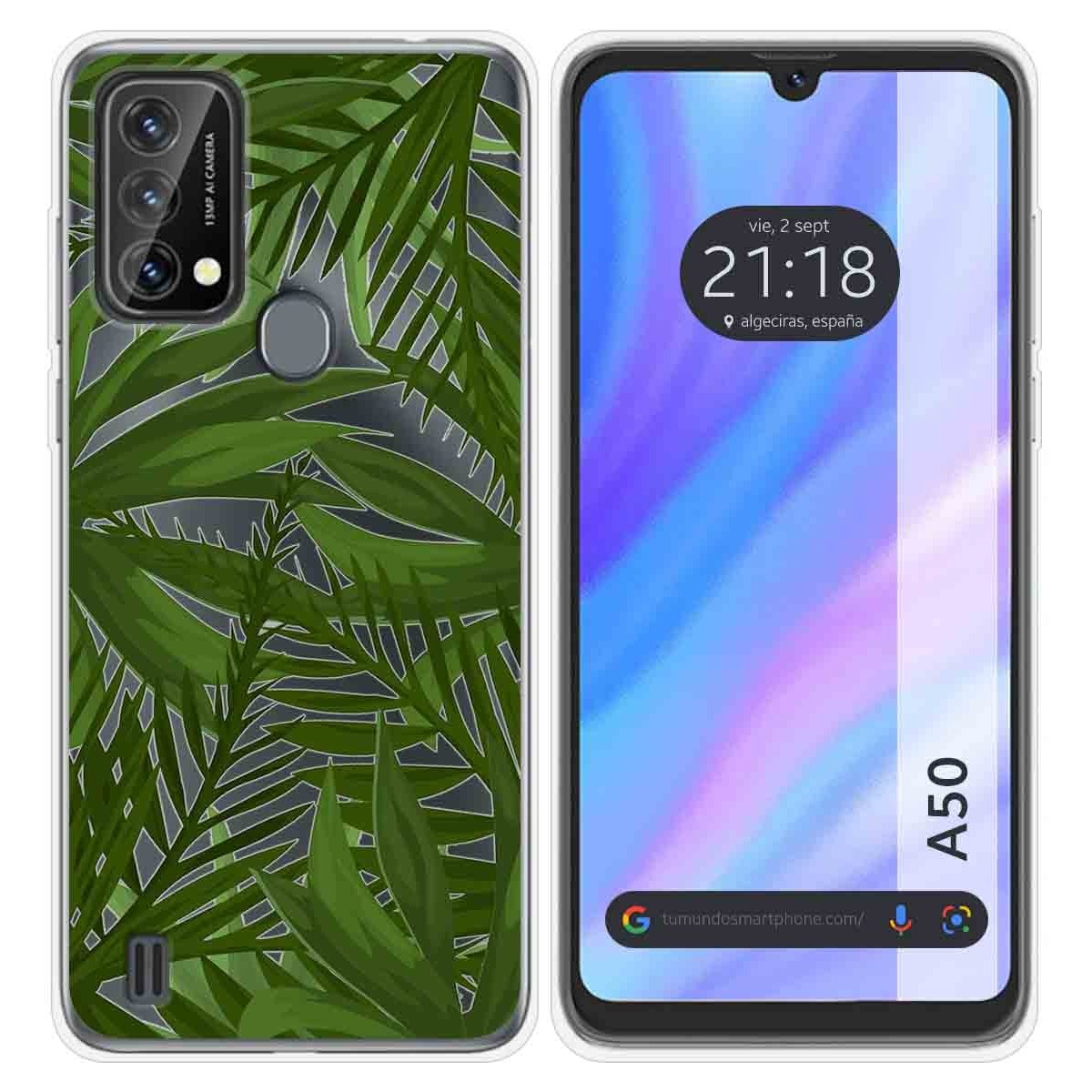 Funda Silicona Transparente para Blackview A50 diseño Jungla Dibujos