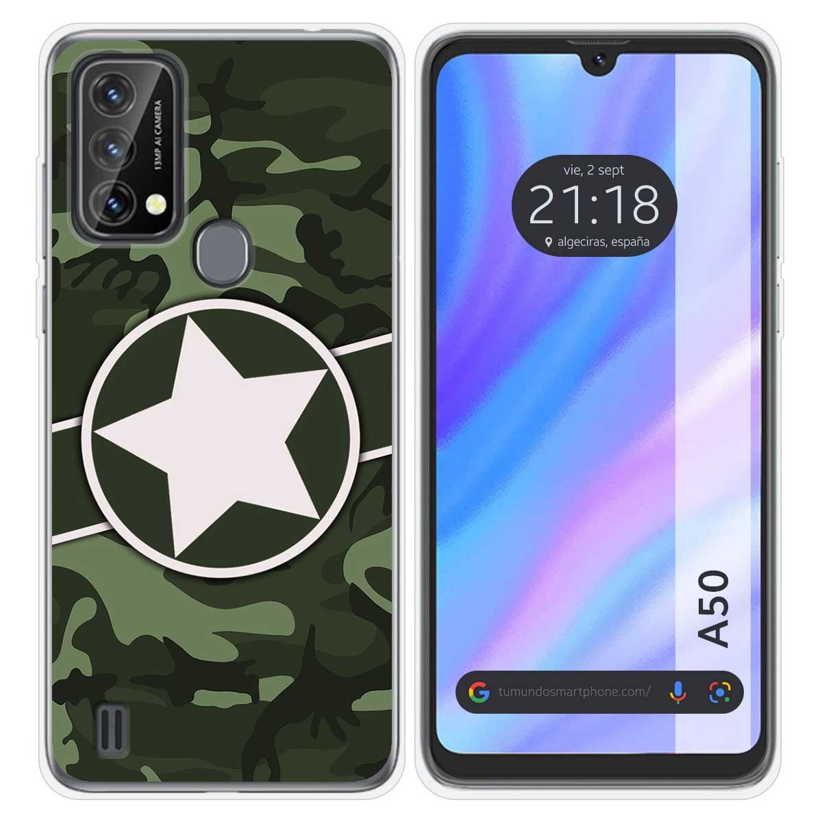 Funda Silicona para Blackview A50 diseño Camuflaje 01 Dibujos