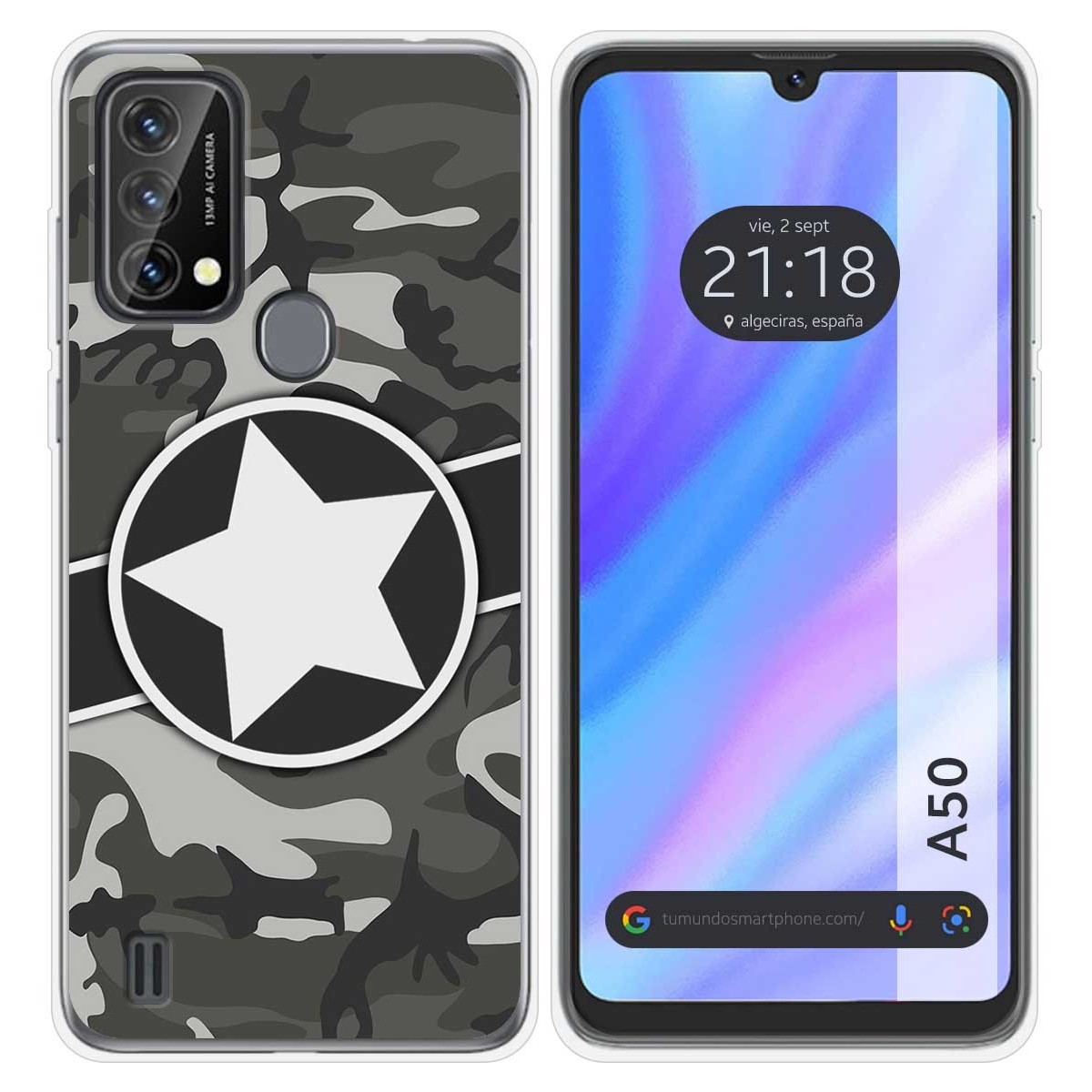 Funda Silicona para Blackview A50 diseño Camuflaje 02 Dibujos