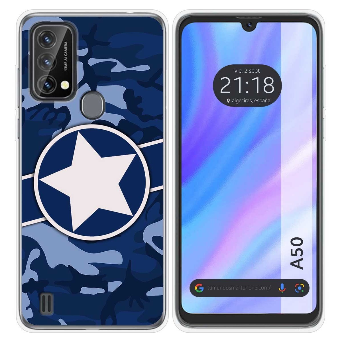Funda Silicona para Blackview A50 diseño Camuflaje 03 Dibujos