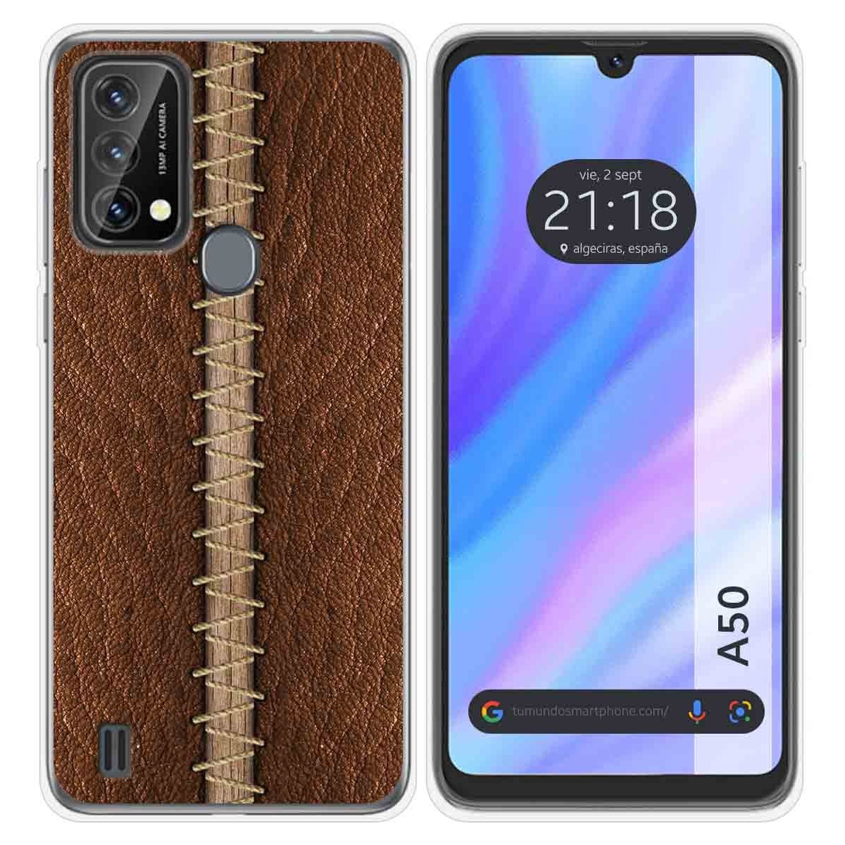 Funda Silicona para Blackview A50 diseño Cuero 01 Dibujos