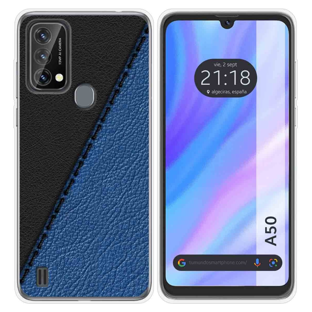 Funda Silicona para Blackview A50 diseño Cuero 02 Dibujos