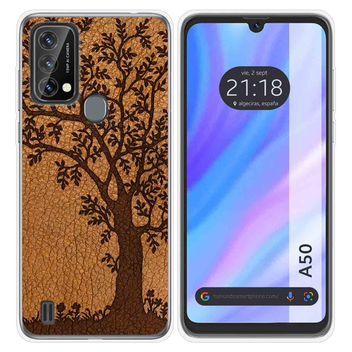 Funda Silicona para Blackview A50 diseño Cuero 03 Dibujos