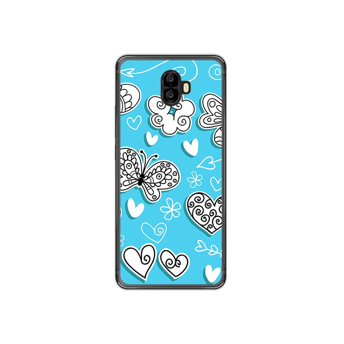 Funda Gel Tpu para Oukitel K8000 Diseño Mariposas Dibujos
