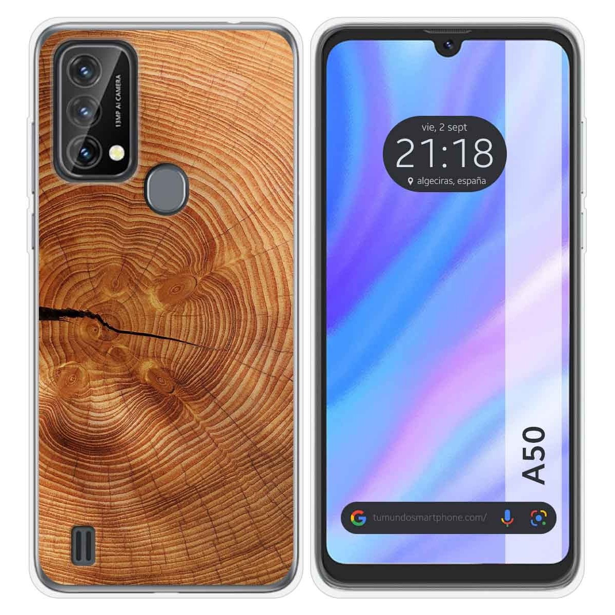 Funda Silicona para Blackview A50 diseño Madera 04 Dibujos