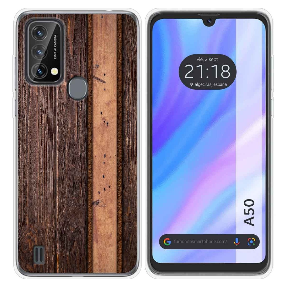 Funda Silicona para Blackview A50 diseño Madera 05 Dibujos
