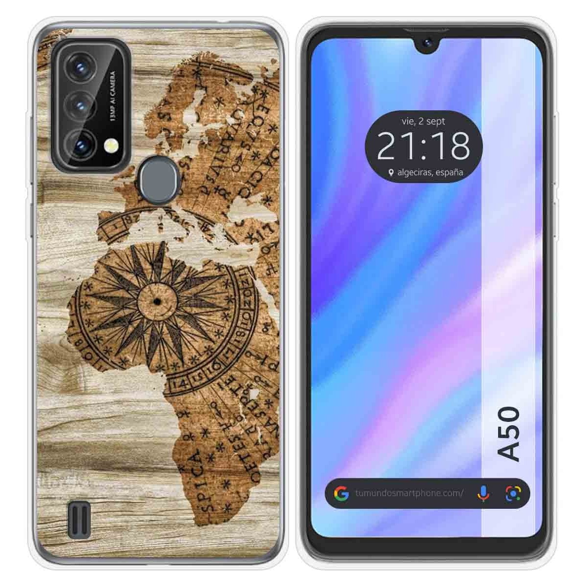 Funda Silicona para Blackview A50 diseño Madera 07 Dibujos