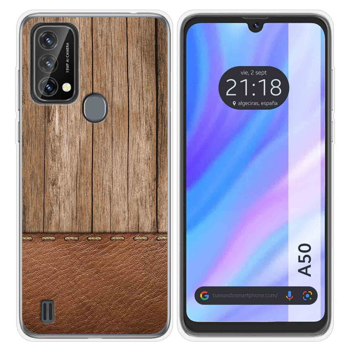 Funda Silicona para Blackview A50 diseño Madera 09 Dibujos
