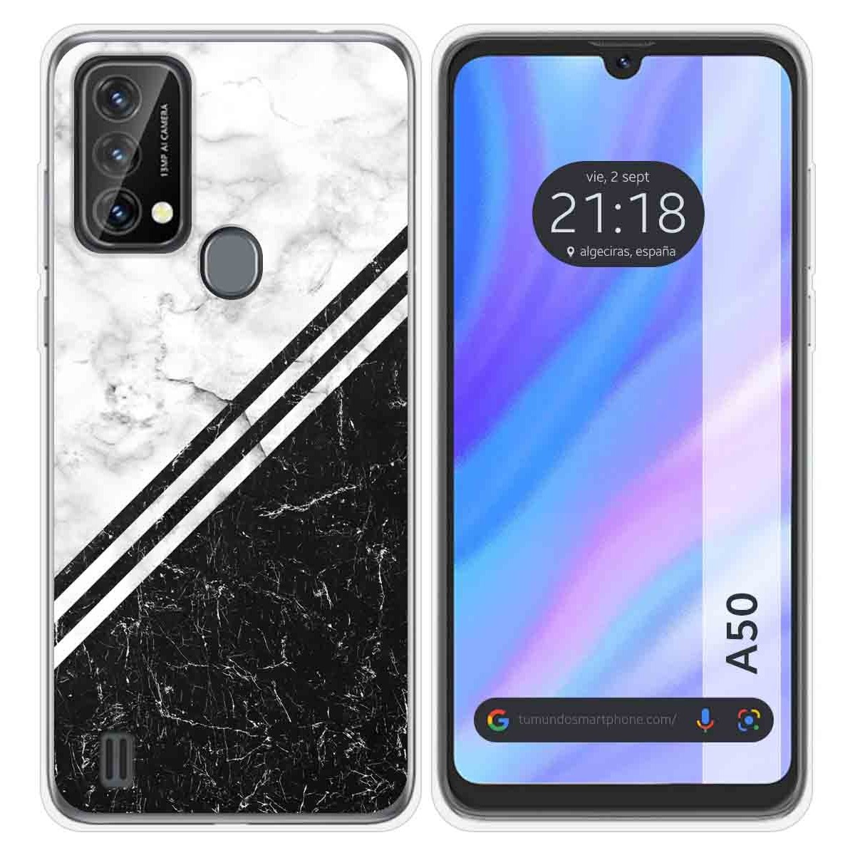 Funda Silicona para Blackview A50 diseño Mármol 01 Dibujos