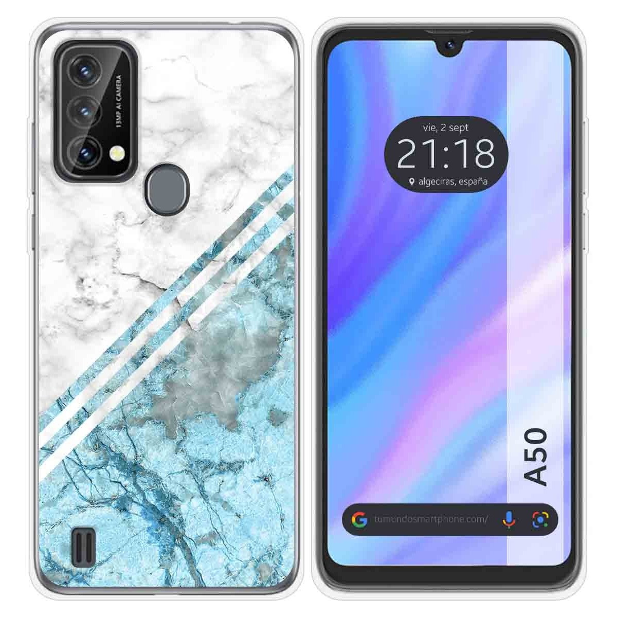 Funda Silicona para Blackview A50 diseño Mármol 02 Dibujos