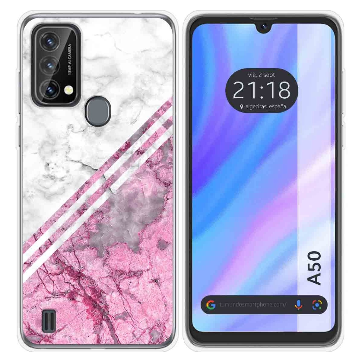 Funda Silicona para Blackview A50 diseño Mármol 03 Dibujos