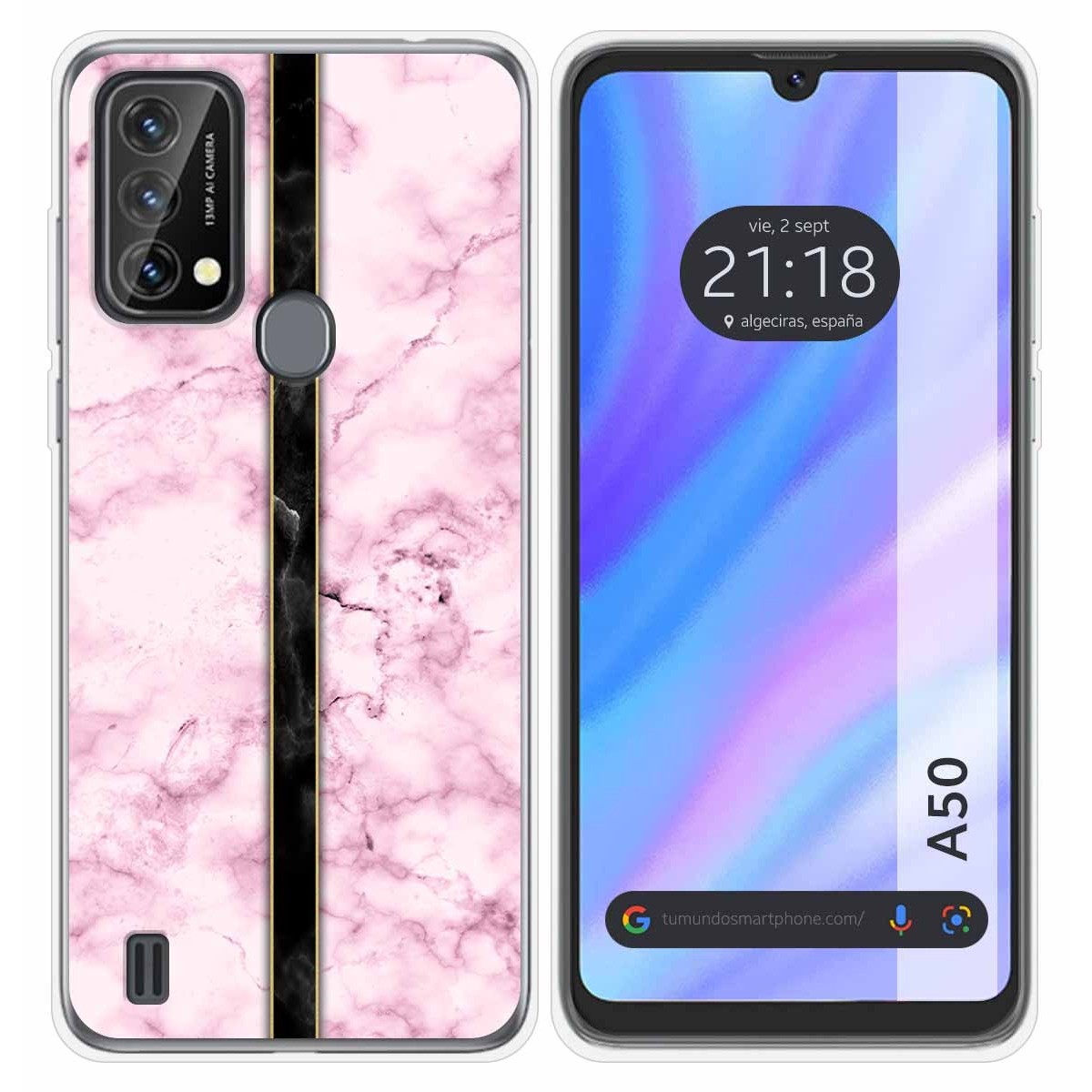 Funda Silicona para Blackview A50 diseño Mármol 04 Dibujos