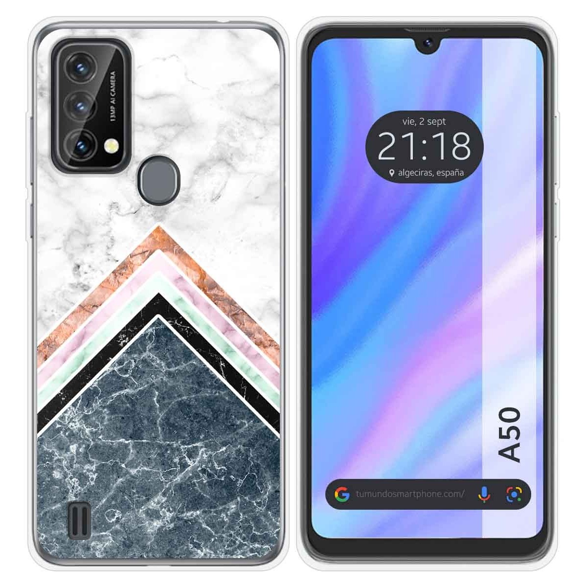 Funda Silicona para Blackview A50 diseño Mármol 05 Dibujos