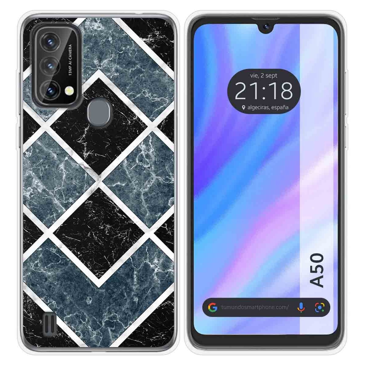 Funda Silicona para Blackview A50 diseño Mármol 06 Dibujos