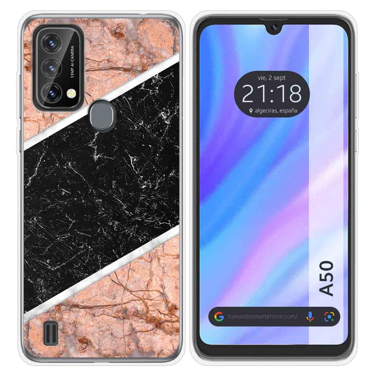 Funda Silicona para Blackview A50 diseño Mármol 07 Dibujos